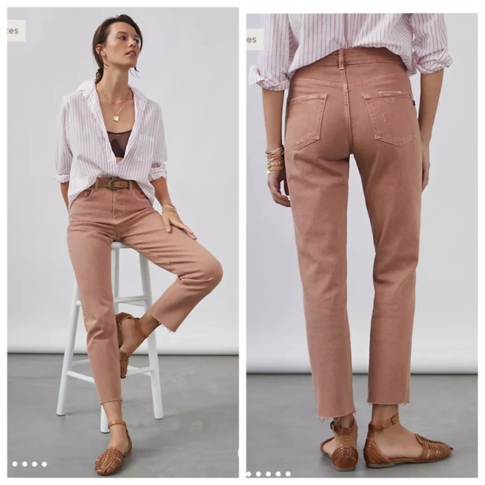 Pilcro The Vintage Straight Raw Hem Jeans